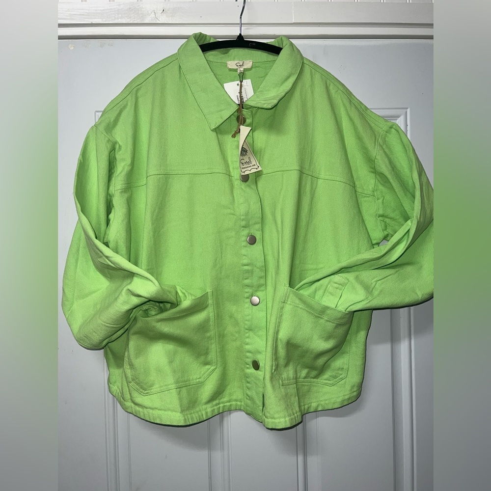 Easel Lime green large shacket - Picture 10 of 12